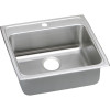 22" x 22" x 6" 18 Gauge Stainless Steel Single Bowl Drop-in ADA Kitchen Sink with 1 Faucet Hole in Lustrous Satin