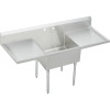 Elkay SS8136LR1 Commercial Scullery Sink with Single Faucet Hole in Buffed Satin