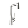 Hansgrohe 14820001 Metris Pull-Out Kitchen Faucet with High-Arc Spout, Magnetic Docking and Locking Spray Diverter in Chrome Hansgrohe 14820001 Metris Pull-Out Kitchen Faucet with High-Arc Spout, Magnetic Docking and Locking Spray Diverter in Chrome