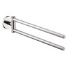 Hansgrohe 40512000 S/E Accessories 15in Dual Swivel Towel Bar in Chrome
