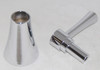 Lavatory Metal Handle Assembly in Polished Chrome