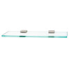 Alno Manhattan A7450-18-PN 18-in Glass Shelf with Brackets Modern in Polished Nickel