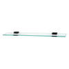 Alno Contemporary II A8455-24-BRZ 24-in Glass Shelf with Brackets Modern in Bronze
