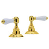 Rohl A1411LPIB Pair of 1/2in Side valves in Inca Brass