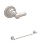 Rohl ROT1/18STN 18-in Wall Mount Single Towel Bar, Satin Nickel