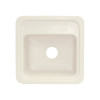 Transolid Concord 18in x 18in Solid Surface Drop-in Single Bowl Kitchen Sink, in Biscuit