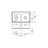 33" x 19-1/2" x 10-1/8" 18 Gauge Stainless Steel Equal Double Bowl Drop-in Kitchen Sink with 4 Faucet Holes in Lustrous Satin
