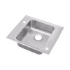 25" x 22" x 5" 18 Gauge Stainless Steel Single Bowl Drop-in Classroom ADA Sink with 2 Faucet Holes in Lustrous Satin