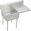Elkay WNSF8130ROF2 Commercial Scullery Sink with 2 Faucet Holes in Buffed Satin