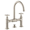 Axor 16510821 Bathroom Faucet Widespread Faucet with Cross Handles in Brushed Nickel Axor 16510821 Bathroom Faucet Widespread Faucet with Cross Handles in Brushed Nickel