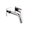 Bathroom Faucet Wall Mount Faucet with Lever Handle - Less Valve in Chrome
