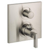 Axor 39720821 Thermostatic Valve Trim with Integrated Diverter and Volume Controls - Less Valve in Brushed Nickel