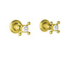 Pair of 1/2in Concealed Wall Valves in English Gold