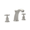 Widespread Bathroom Faucet and Pop-Up Drain in Satin Nickel