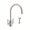 Rohl U.4312LS-STN-2 Kitchen Faucet in Satin Nickel