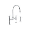 High-Arc Bridge Kitchen Faucet in Polished Chrome
