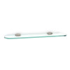 Alno Royale A6650-18-SN 18-in Glass Shelf with Brackets Transitional in Satin Nickel