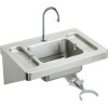 Elkay ESLV2820KC Commercial Surgeons Lavatory Sink Package with Single Faucet Hole in Buffed Satin