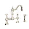 Rohl U.4755X-PN-2 Bridge Kitchen Faucet in Polished Nickel