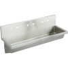 Commercial Stainless Steel Handwash Sink with 6 Faucet Holes in Buffed Satin