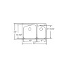 33" x 22" x 9" 18 Gauge Stainless Steel 60/40 Double Bowl Dual Mount Sink with Perfect Drain and 2 Right-Side Faucet Holes in Lustrous Satin