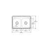 33" x 22" x 10-1/4" 20 Gauge Stainless Steel Double Bowl Drop-in Kitchen Sink with 4 Faucet Holes and Left Side Small Bowl in Brushed Satin