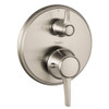 Hansgrohe 15753821 C Thermostatic Valve Trim with Integrated Diverter and Volume Controls - Less Valve in Brushed Nickel Hansgrohe 15753821 C Thermostatic Valve Trim with Integrated Diverter and Volume Controls - Less Valve in Brushed Nickel