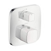 Hansgrohe 15775401 PuraVida Thermostatic Valve Trim with Integrated Volume Control - Less Valve in White/Chrome Hansgrohe 15775401 PuraVida Thermostatic Valve Trim with Integrated Volume Control - Less Valve in White/Chrome