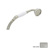 Inclined Hand Shower with Porcelain Handle and 60in Hose in Satin Nickel