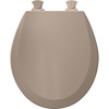 Wood Round Toilet Seat in Fawn Beige Wood Round Toilet Seat in Fawn Beige