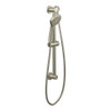 Single Function Hand Shower Package with Hose and Slide Bar in Brushed Nickel