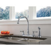 Two Handle Kitchen Faucet with Spray in Arctic Stainless