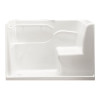 Acrylic Seated Safety Shower with Left-Hand Drain