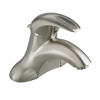 Centerset Lavatory Faucet with Metal Speed Connect Pop-Up Drain in Satin