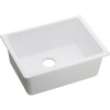 Gourmet E-granite Single Bowl Undermount Sink in White