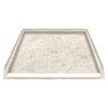 39.5-in x 37.75-in Solid Surface Barrier-Free Shower Base in Silver Mocha