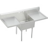Elkay SS8124LROF1 Commercial Scullery Sink with Single Faucet Hole in Buffed Satin