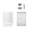 77-in x 36-in x 48-in Vikrell Wall and Floor 5-Piece Alcove Shower Kit in Silver with Frosted Glass 77-in x 36-in x 48-in Vikrell Wall and Floor 5-Piece Alcove Shower Kit in Silver with Frosted Glass