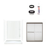 77-in x 36-in x 60-in Vikrell Wall and Floor 5-Piece Alcove Shower Kit in Deep Bronze with Frosted Glass 77-in x 36-in x 60-in Vikrell Wall and Floor 5-Piece Alcove Shower Kit in Deep Bronze with Frosted Glass