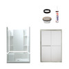 74.5-in x 36-in x 48-in Vikrell Wall and Floor 5-Piece Alcove Shower Kit in Nickel with Frosted Glass 74.5-in x 36-in x 48-in Vikrell Wall and Floor 5-Piece Alcove Shower Kit in Nickel with Frosted Glass