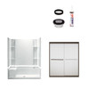 74.5-in x 36-in x 60-in Vikrell Wall and Floor 5-Piece Alcove Shower Kit in Deep Bronze with Frosted Glass 74.5-in x 36-in x 60-in Vikrell Wall and Floor 5-Piece Alcove Shower Kit in Deep Bronze with Frosted Glass
