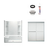 74.5-in x 36-in x 60-in Vikrell Wall and Floor 5-Piece Alcove Shower Kit in Silver with Frosted Glass 74.5-in x 36-in x 60-in Vikrell Wall and Floor 5-Piece Alcove Shower Kit in Silver with Frosted Glass