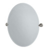 Gatco 4339LG Large Oval Mirror in Satin Nickel