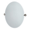 Large Oval Mirror in Satin Nickel Large Oval Mirror in Satin Nickel