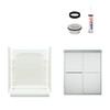 73.75-in x 60-in x 30-in Vikrell Wall and Floor 5-Piece Alcove Shower Kit in Silver with Frosted Glass 73.75-in x 60-in x 30-in Vikrell Wall and Floor 5-Piece Alcove Shower Kit in Silver with Frosted Glass