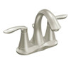 Moen 6410BN Double Handle Centerset Bathroom Faucet in Brushed Nickel
