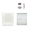 75.75-in x 34-in x 60-in Vikrell Wall and Floor 5-Piece Alcove Shower Kit in Silver with Frosted Glass 75.75-in x 34-in x 60-in Vikrell Wall and Floor 5-Piece Alcove Shower Kit in Silver with Frosted Glass
