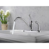 Delta 300-DST Classic Single Handle Kitchen Faucet with Integral Spray in Polished Chrome