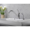 Delta 300-DST Classic Single Handle Kitchen Faucet with Integral Spray in Polished Chrome