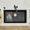 32" Super Single Bowl Kitchen Sink in Anthracite